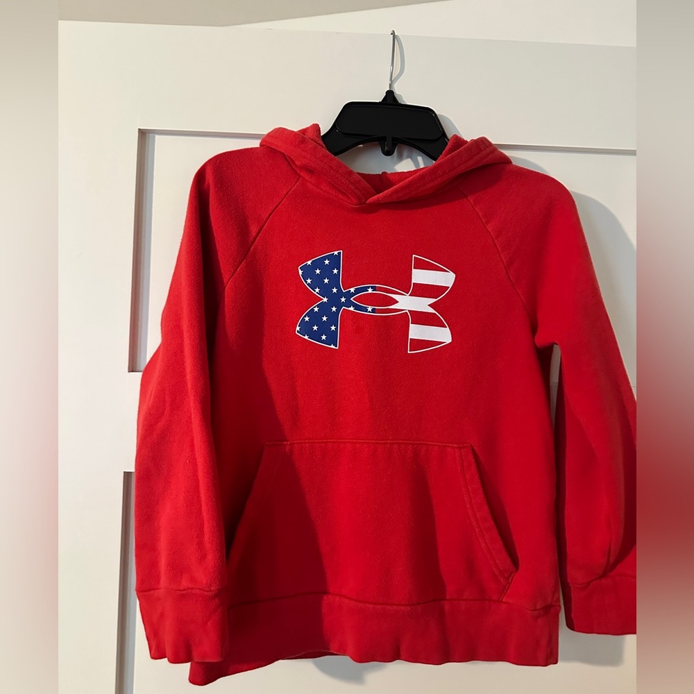 Under Armour Boys red fleece hoodie